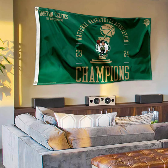 Boston Celtics 2023 2024 Champions Grommet Flag