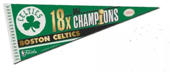 Boston Celtics 2024 18x NBA Champions 12x30 Premium Pennant
