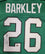 Philadelphia Eagles SAQUON BARKLEY GREEN SIGNED PRO STYLE CUSTOM XL JERSEY - Beckett Witnessed