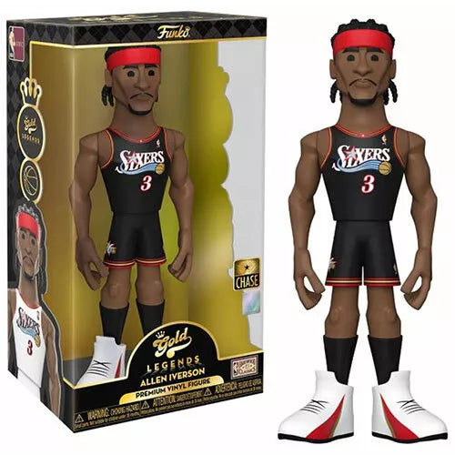 Funko Gold Figure NBA Legends ALLEN IVERSON (Black 76ers Jersey)(12 inch) *CHASE