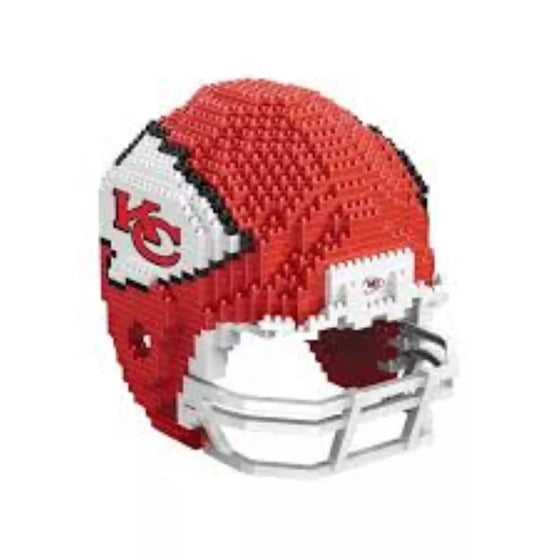 FOCO BRXLZ NFL Licensed Kansas City Chiefs 3-D Puzzle Helmet, 1pc Face Mask