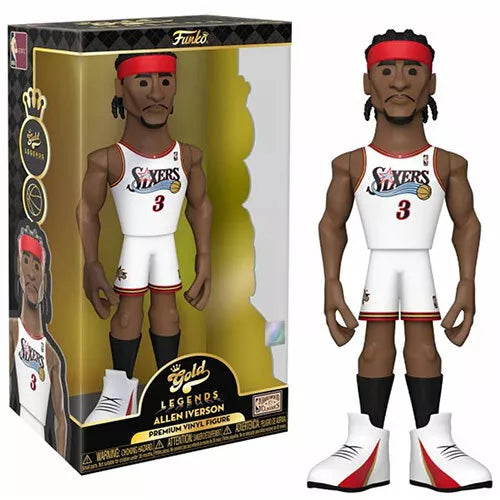 Funko Gold Premium Figure NBA Legends ALLEN IVERSON (White 76ers Jersey)(12 inch)