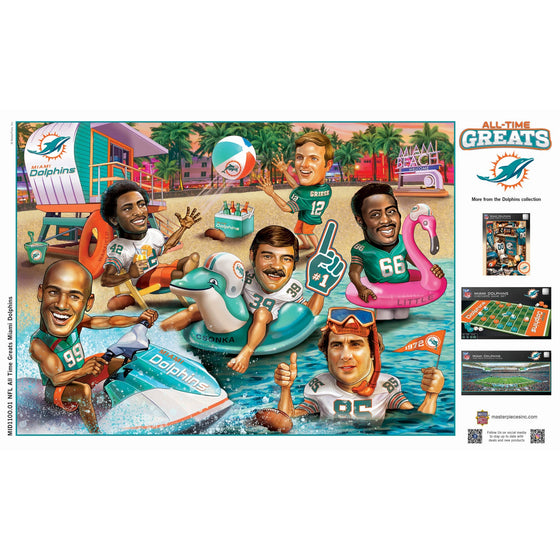 Miami Dolphins - All Time Greats 500 Piece Jigsaw Puzzle - 757 Sports Collectibles