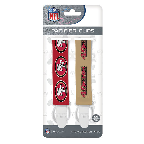 San Francisco 49ers - Pacifier Clip 2-Pack - 757 Sports Collectibles