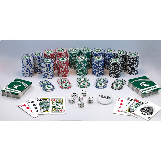 Michigan State Spartans 300 Piece Poker Set - 757 Sports Collectibles