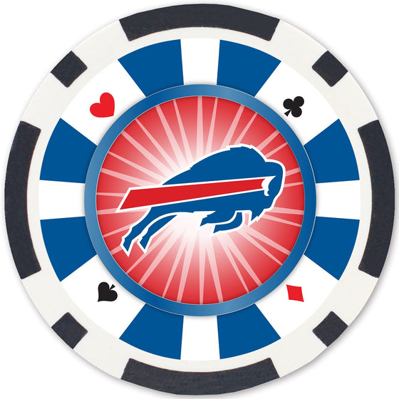 Buffalo Bills 100 Piece Poker Chips - 757 Sports Collectibles