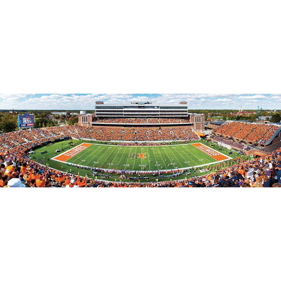 Illinois Fighting Illini - 1000 Piece Panoramic Jigsaw Puzzle - 757 Sports Collectibles