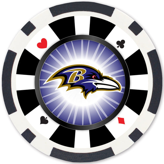 Baltimore Ravens 100 Piece Poker Chips - 757 Sports Collectibles