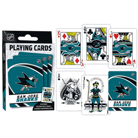 San Jose Sharks Playing Cards - 54 Card Deck - 757 Sports Collectibles