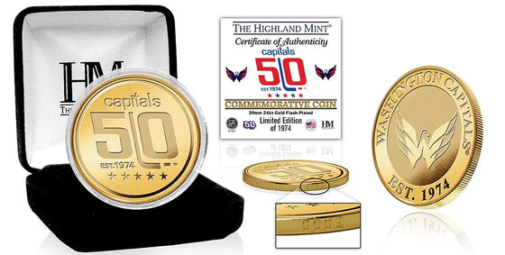 Washington Capitals 50th Anniversary Commemorative Gold Coin