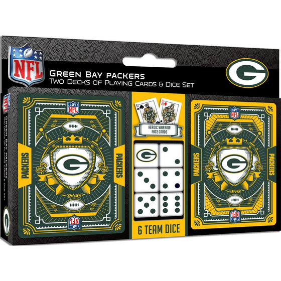 Green Bay Packers - 2-Pack Playing Cards & Dice Set - 757 Sports Collectibles