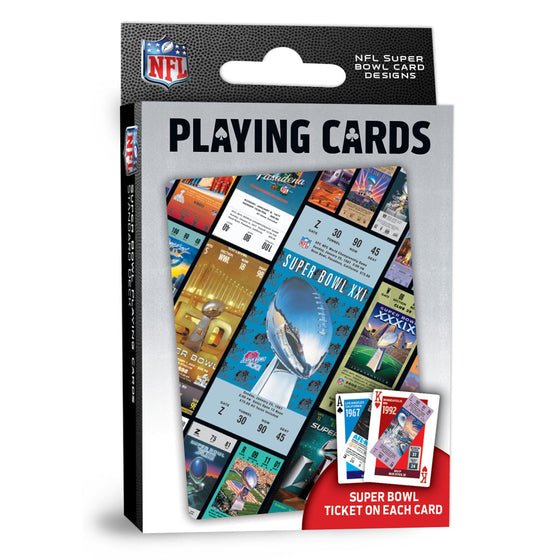 NFL Super Bowl Ticket Playing Cards - 54 Card Deck - 757 Sports Collectibles