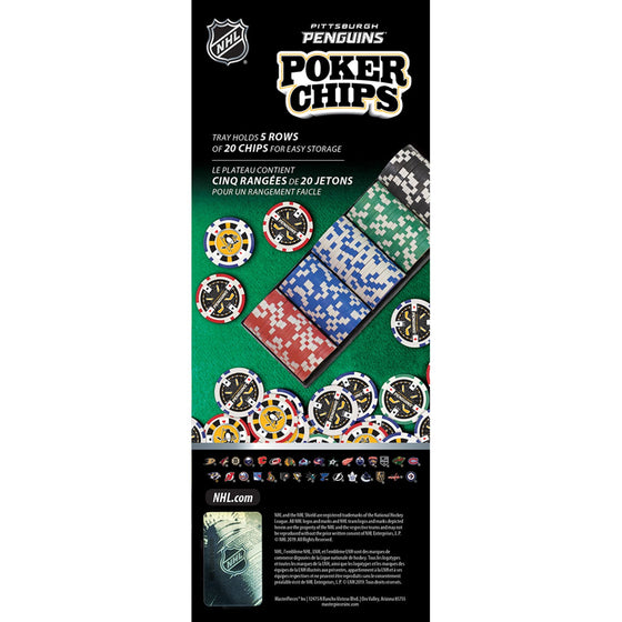 Pittsburgh Penguins 100 Piece Poker Chips - 757 Sports Collectibles