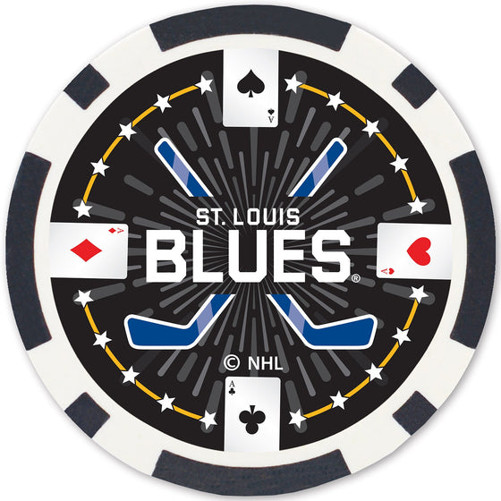 St. Louis Blues 100 Piece Poker Chips - 757 Sports Collectibles