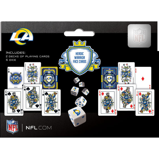 Los Angeles Rams - 2-Pack Playing Cards & Dice Set - 757 Sports Collectibles