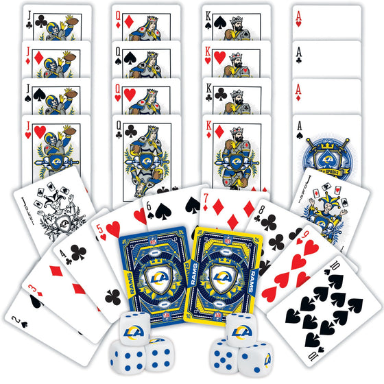 Los Angeles Rams - 2-Pack Playing Cards & Dice Set - 757 Sports Collectibles