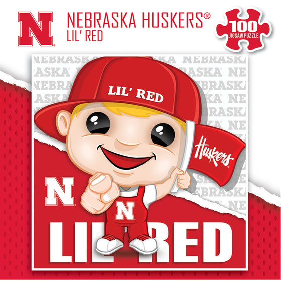 Lil Red - Nebraska Cornhuskers Mascot 100 Piece Jigsaw Puzzle - 757 Sports Collectibles