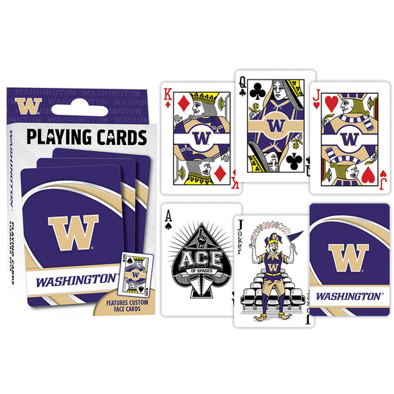 Washington Huskies Playing Cards - 54 Card Deck - 757 Sports Collectibles