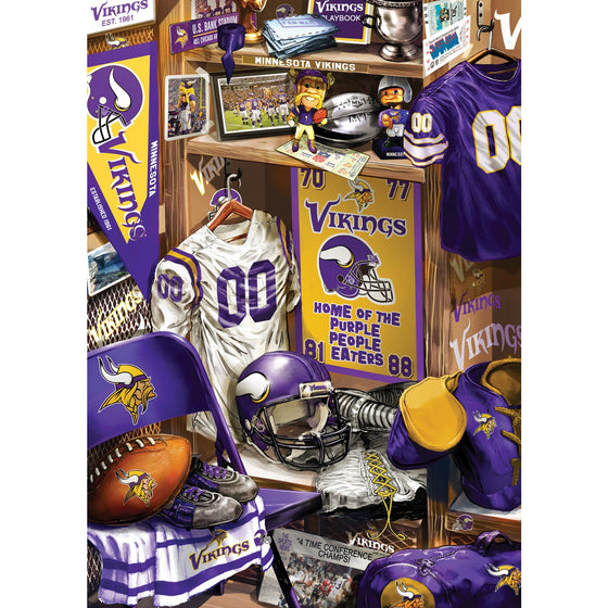 Minnesota Vikings - Locker Room 500 Piece Jigsaw Puzzle - 757 Sports Collectibles