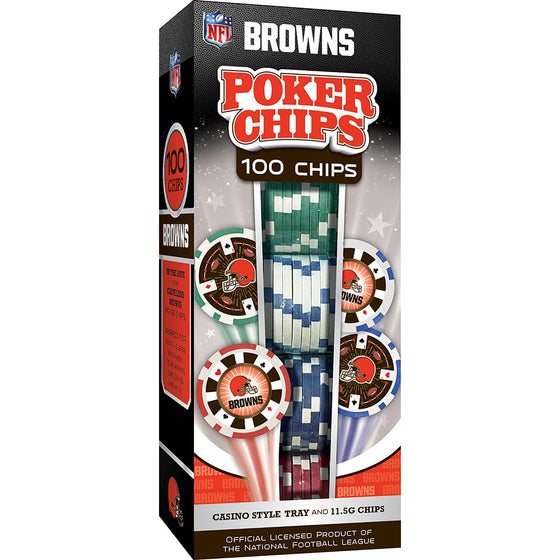 Cleveland Browns 100 Piece Poker Chips - 757 Sports Collectibles