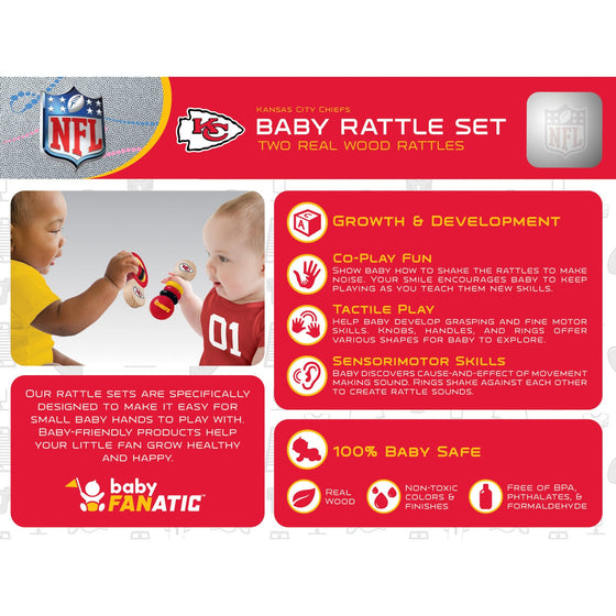 Kansas City Chiefs - Baby Rattles 2-Pack - 757 Sports Collectibles