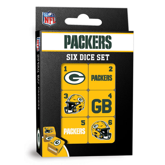 Green Bay Packers Dice Set - 19mm - 757 Sports Collectibles