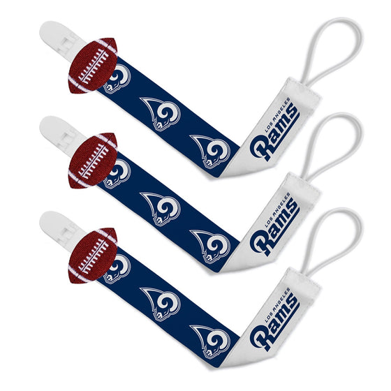 Los Angeles Rams - Pacifier Clip 3-Pack - 757 Sports Collectibles