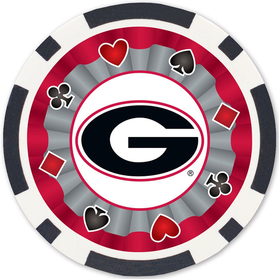 Georgia Bulldogs 100 Piece Poker Chips - 757 Sports Collectibles