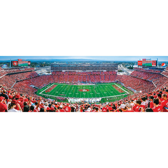 San Francisco 49ers - 1000 Piece Panoramic Jigsaw Puzzle - Center View - 757 Sports Collectibles