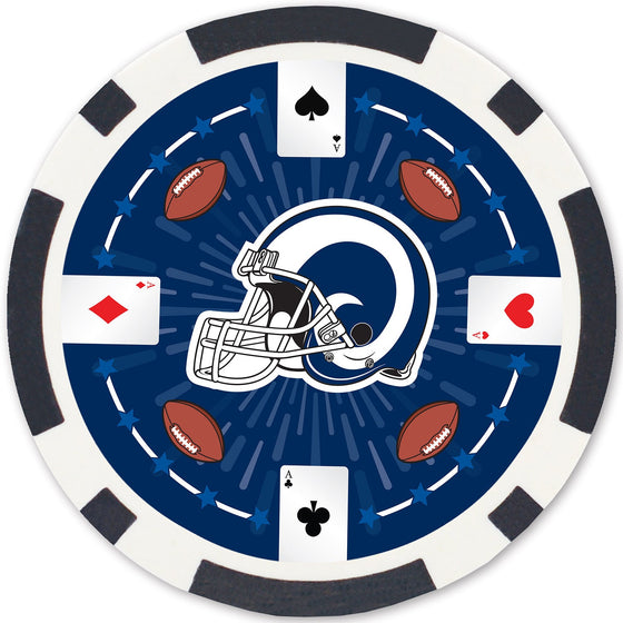 Los Angeles Rams 100 Piece Poker Chips - 757 Sports Collectibles