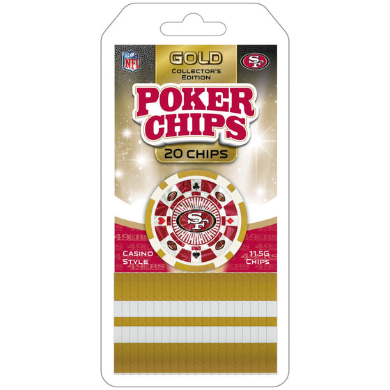 San Francisco 49ers 20 Piece Poker Chips - 757 Sports Collectibles