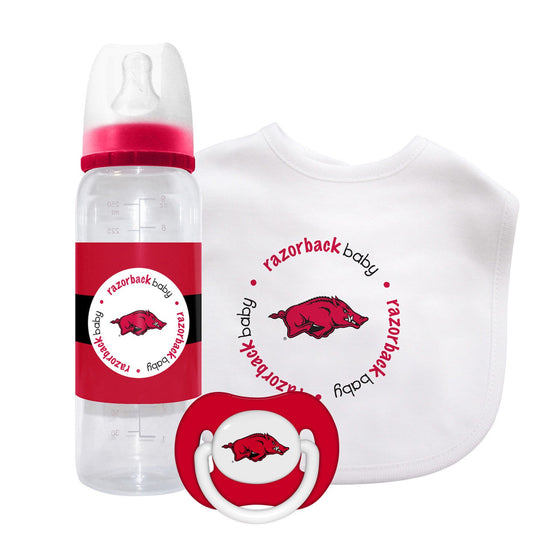 Arkansas Razorbacks - 3-Piece Baby Gift Set - 757 Sports Collectibles