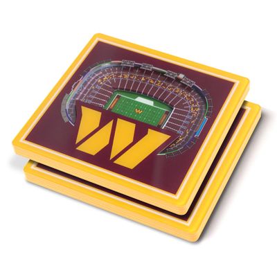 Washington Commanders 3D StadiumViews 2-Pack Coaster Set - 757 Sports Collectibles