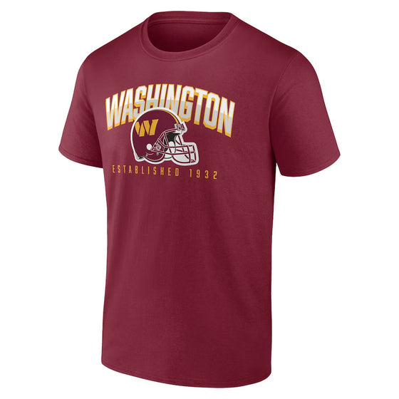 Washington Commanders Fanatics Branded Short Sleeve  T-Shirt - Burgundy - 757 Sports Collectibles