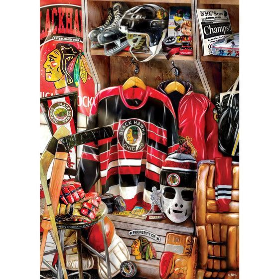 Chicago Blackhawks - Locker Room 500 Piece Jigsaw Puzzle - 757 Sports Collectibles