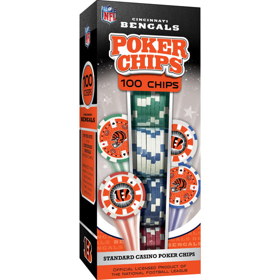 Cincinnati Bengals 100 Piece Poker Chips - 757 Sports Collectibles