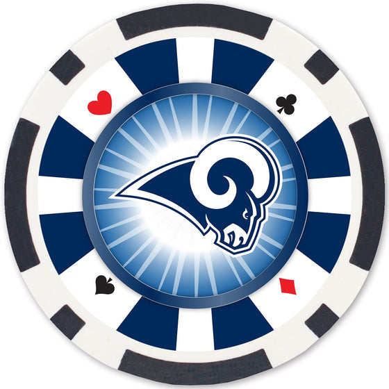 Los Angeles Rams 100 Piece Poker Chips - 757 Sports Collectibles