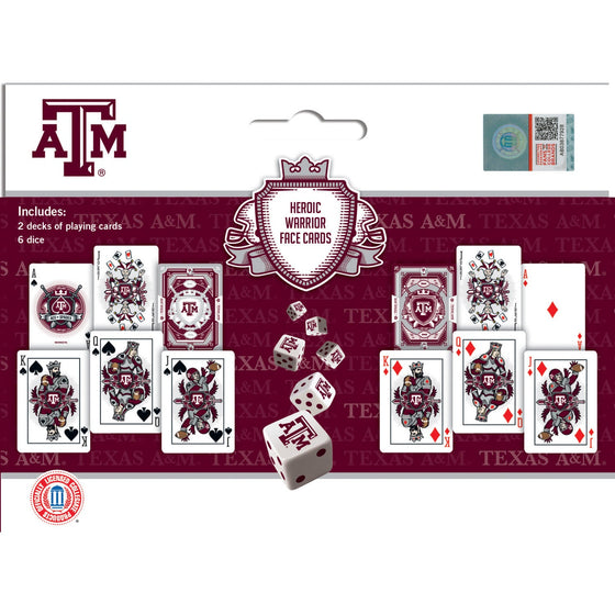 Texas A&M Aggies - 2-Pack Playing Cards & Dice Set - 757 Sports Collectibles