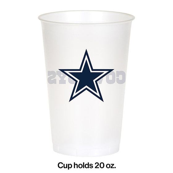 Dallas Cowboys Plastic Cup, 20Oz, 8 ct - 757 Sports Collectibles