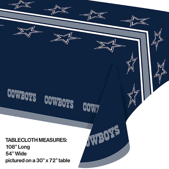 Dallas Cowboys Plastic Table Cover, 54" X 102" - 757 Sports Collectibles