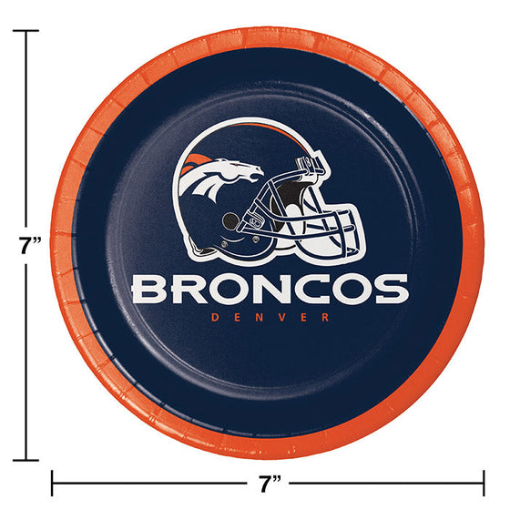 Denver Broncos Dessert Plates, 8 ct - 757 Sports Collectibles