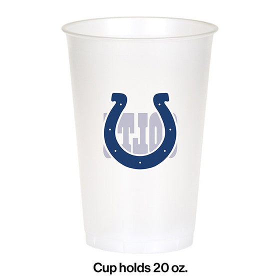 Indianapolis Colts Plastic Cup, 20Oz, 8 ct - 757 Sports Collectibles