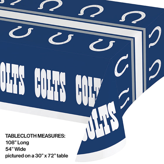 Indianapolis Colts Plastic Table Cover, 54" X 102" - 757 Sports Collectibles