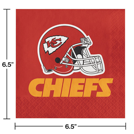 Kansas City Chiefs Napkins, 16 ct - 757 Sports Collectibles