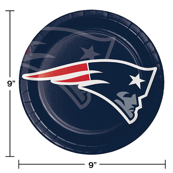 New England Patriots Paper Plates, 8 ct - 757 Sports Collectibles