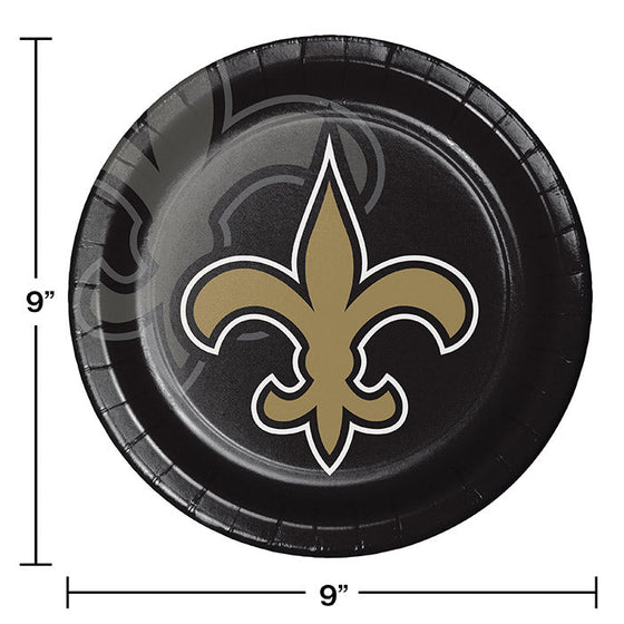 New Orleans Saints Paper Plates, 8 ct - 757 Sports Collectibles