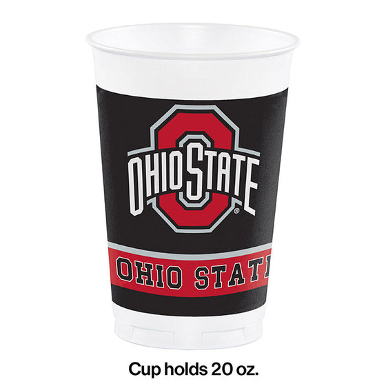 Ohio State Buckeyes 20 Oz Plastic Cups, 8 ct - 757 Sports Collectibles