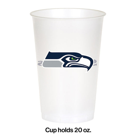 Seattle Seahawks Plastic Cup, 20Oz, 8 ct - 757 Sports Collectibles