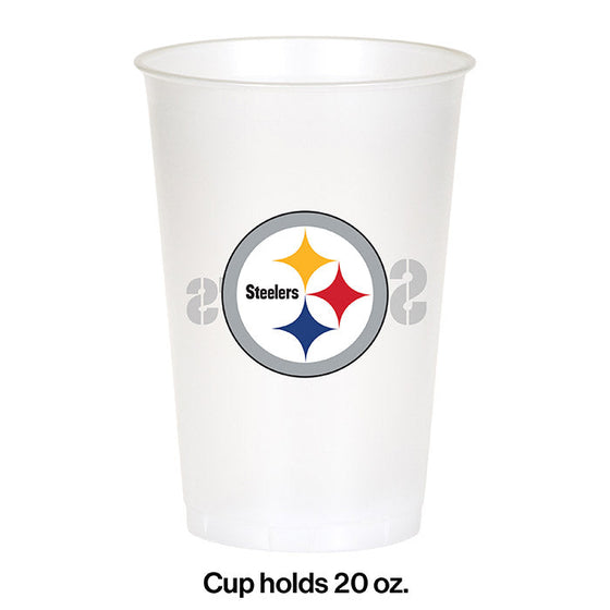 Pittsburgh Steelers Plastic Cup, 20Oz, 8 ct - 757 Sports Collectibles