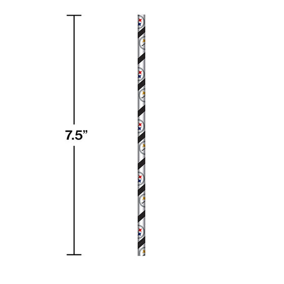 Pittsburgh Steelers Paper Straws, 24 ct - 757 Sports Collectibles